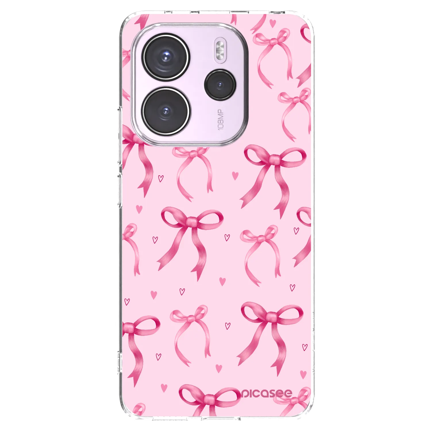 Picasee silikónový prehľadný obal pre Xiaomi Redmi Note 14 4G - Bow Aesthetic