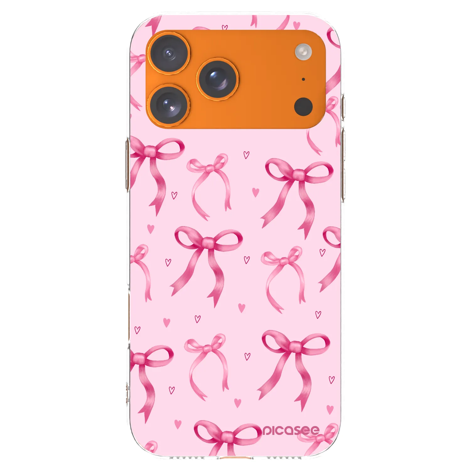 Picasee silikónový prehľadný obal pre Apple iPhone 17 Pro Max - Bow Aesthetic
