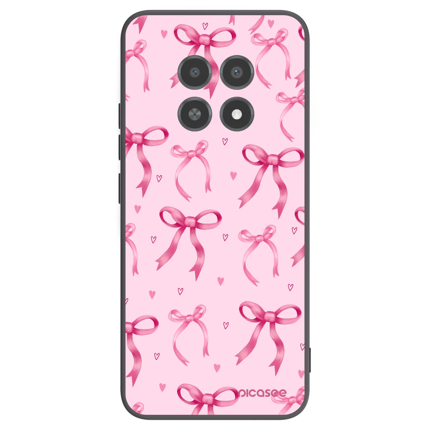 Picasee silikónový čierny obal pre Realme 12X - Bow Aesthetic