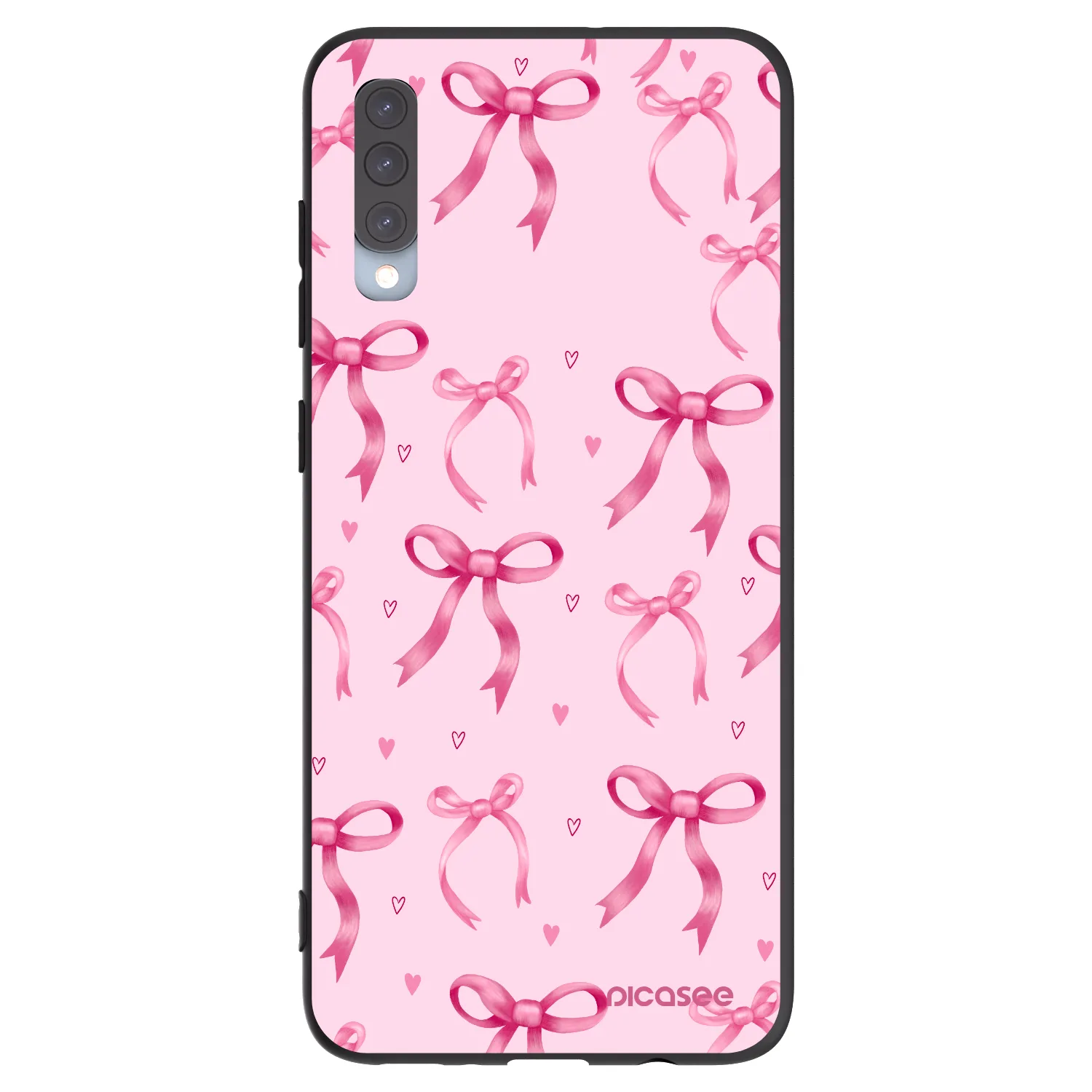 Picasee silikónový čierny obal pre Samsung Galaxy A70 A705F - Bow Aesthetic