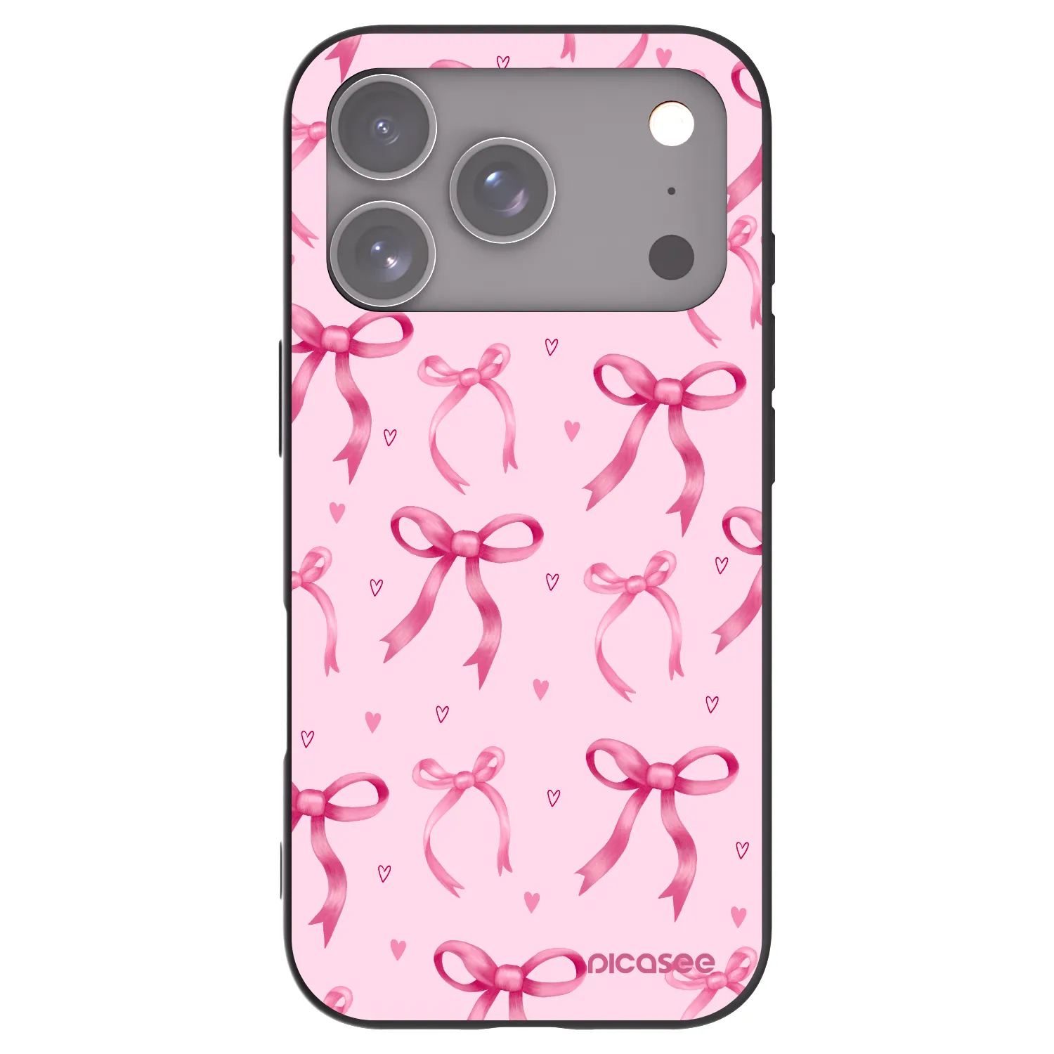 Picasee silikónový čierny obal pre Apple iPhone 18 Pro - Bow Aesthetic
