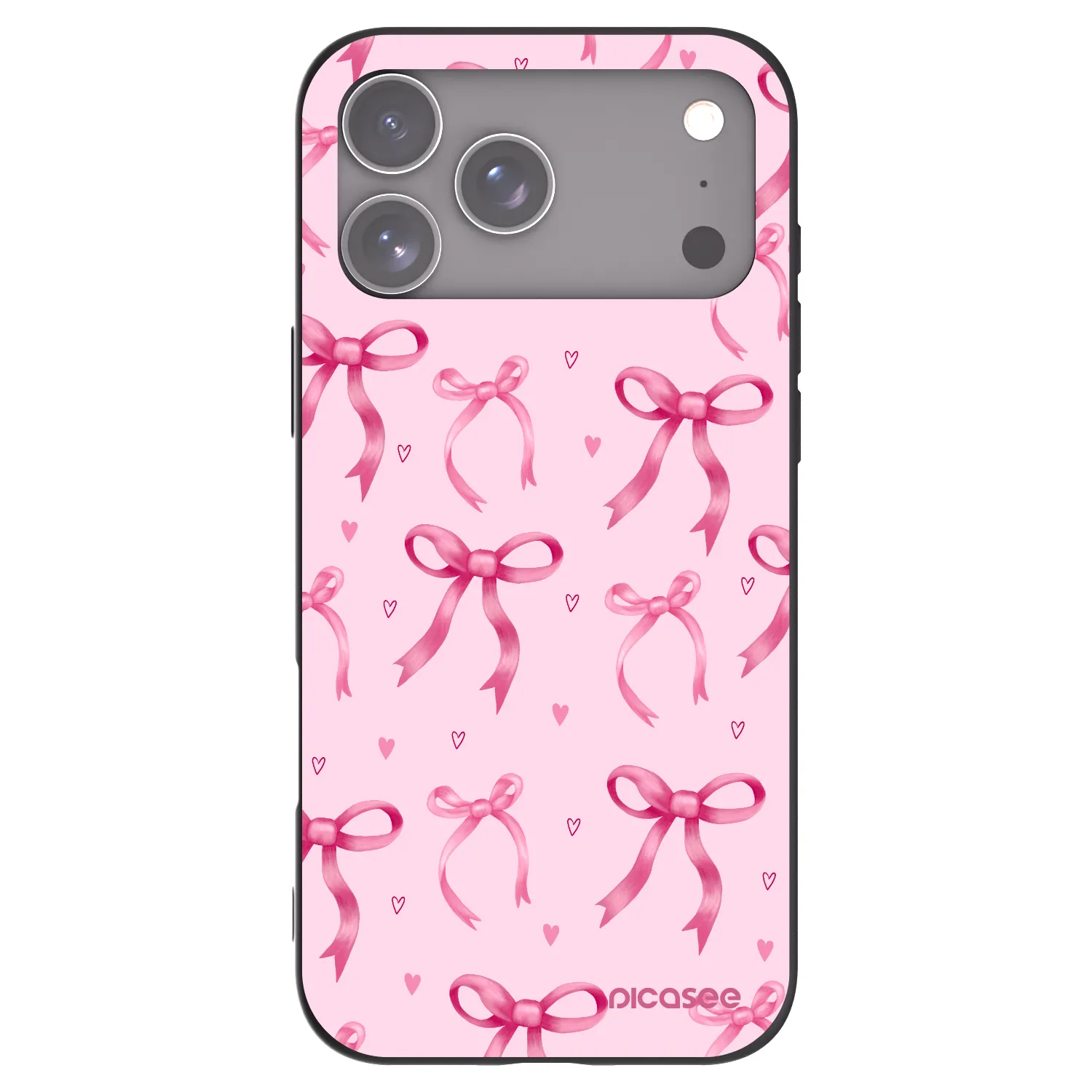 Picasee silikónový čierny obal pre Apple iPhone 18 Pro Max - Bow Aesthetic