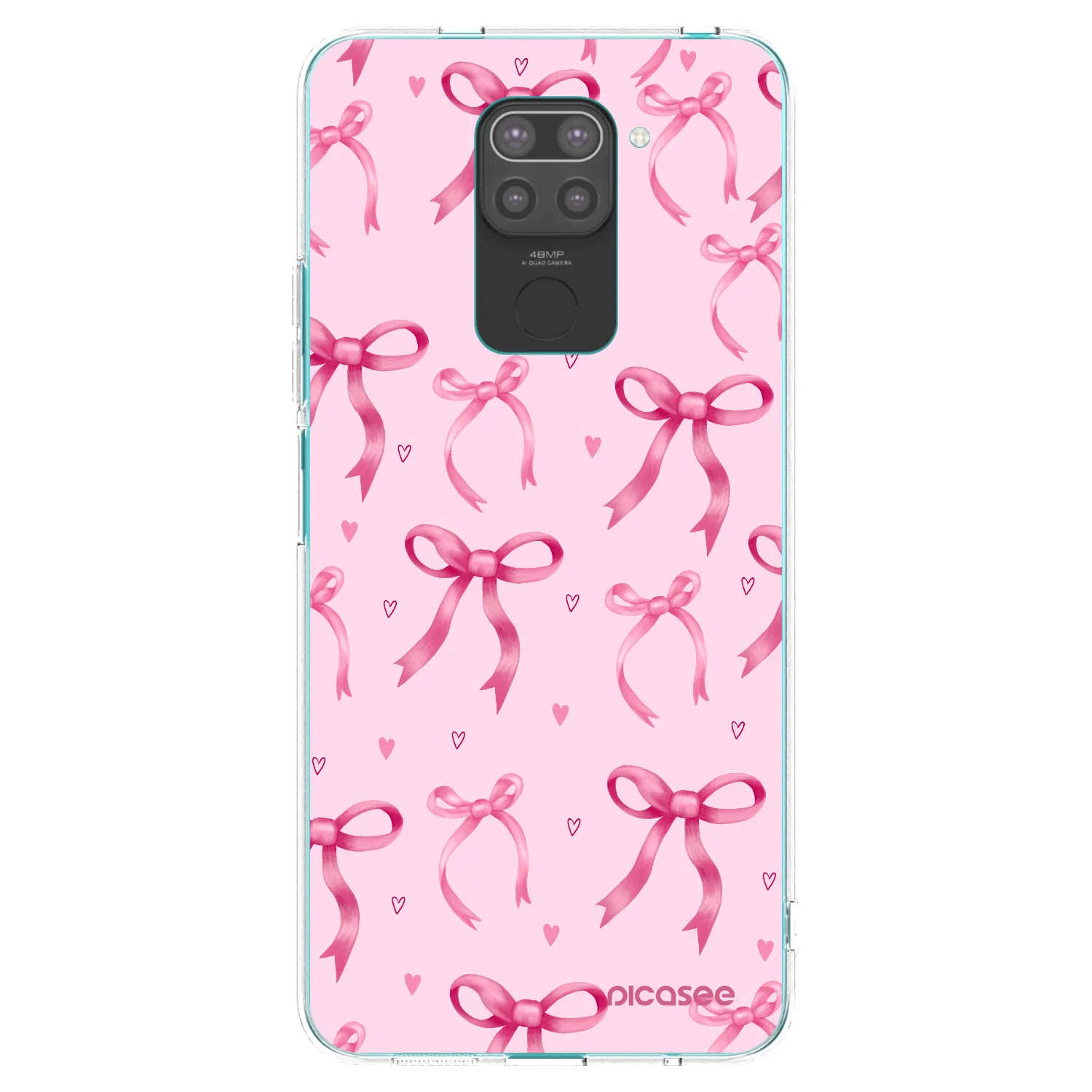 Picasee silikónový čierny obal pre Xiaomi Redmi Note 9 - Bow Aesthetic