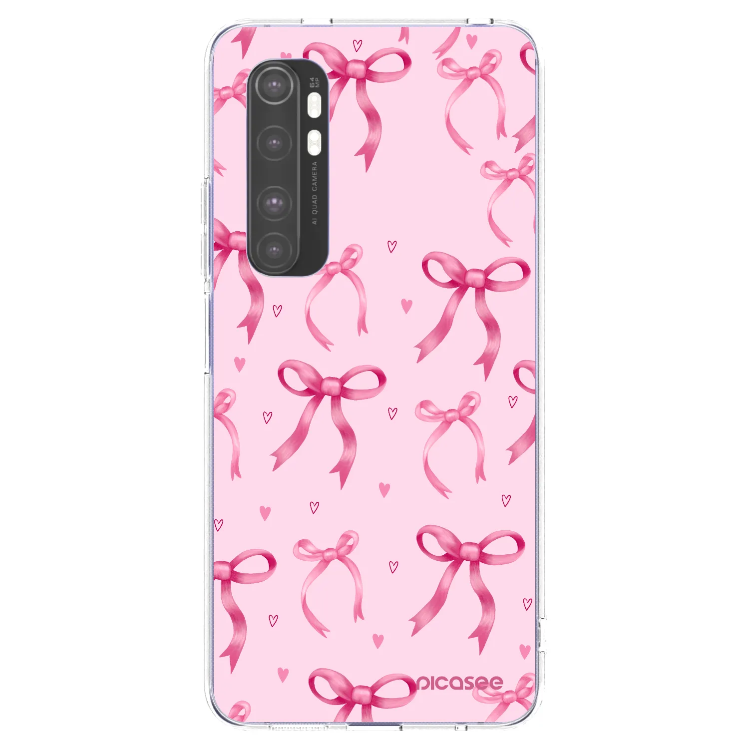 Picasee silikónový prehľadný obal pre Xiaomi Mi Note 10 Lite - Bow Aesthetic