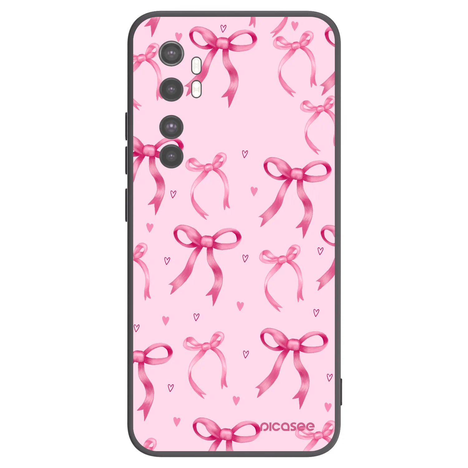 Picasee silikónový čierny obal pre Xiaomi Mi Note 10 Lite - Bow Aesthetic