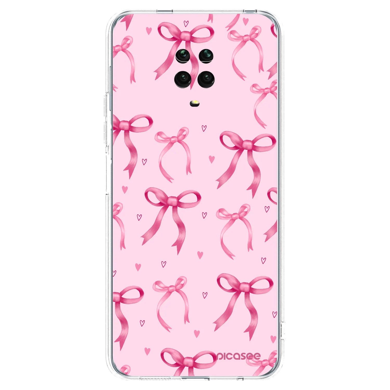 Picasee silikónový prehľadný obal pre Xiaomi Redmi Note 9S - Bow Aesthetic