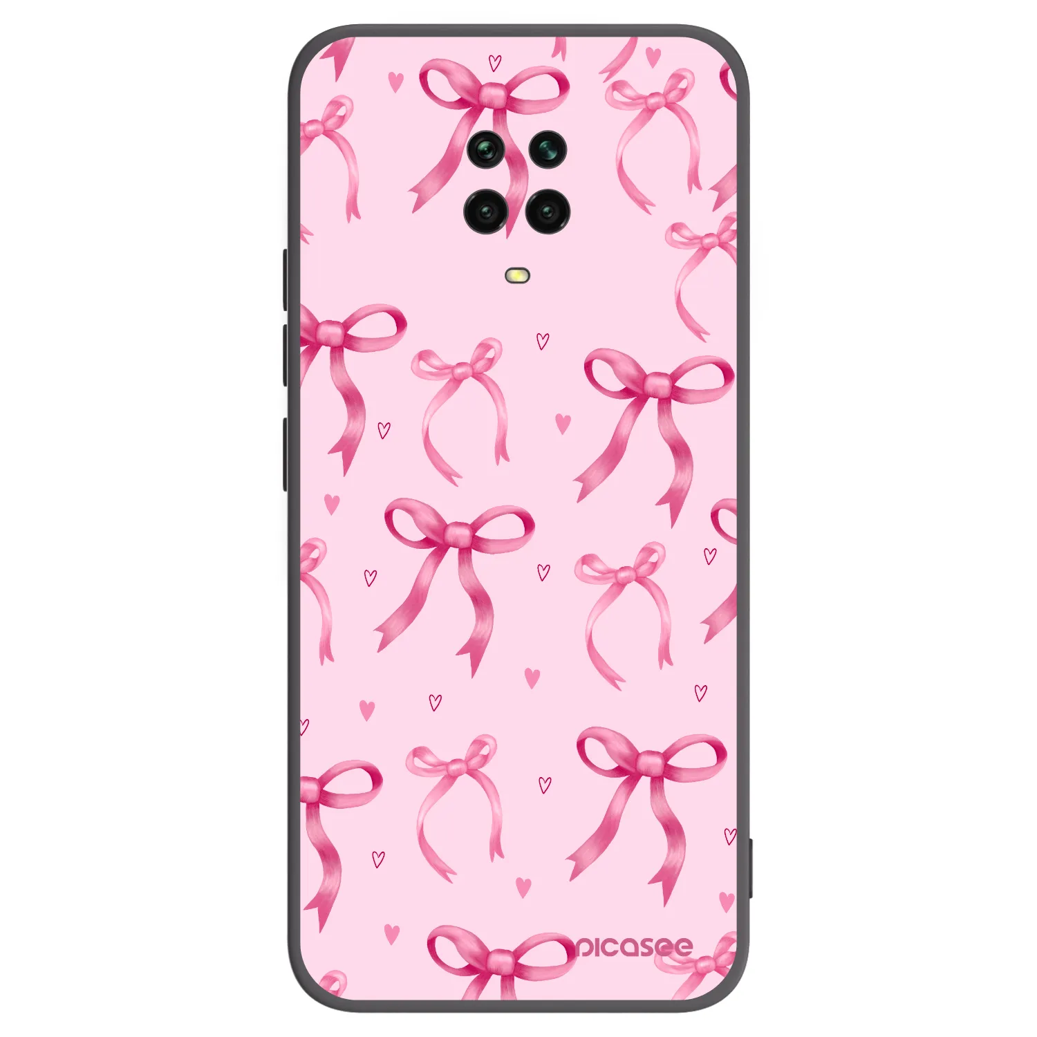Picasee silikónový čierny obal pre Xiaomi Redmi Note 9S - Bow Aesthetic