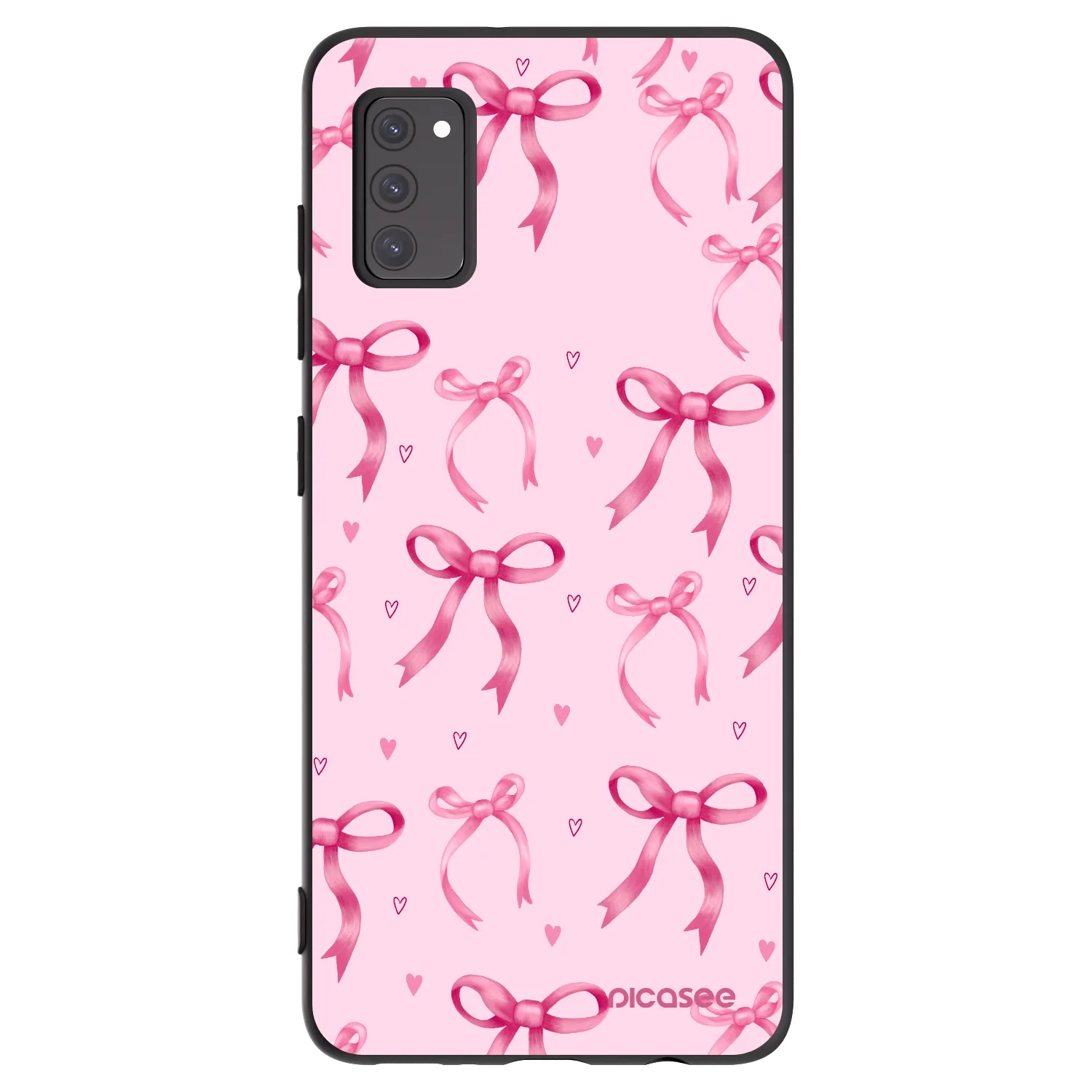 Picasee silikónový čierny obal pre Samsung Galaxy A41 A415F - Bow Aesthetic