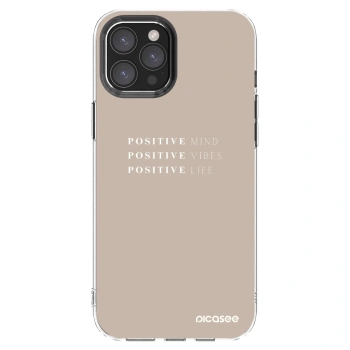 Picasee silikónový prehľadný obal pre Apple iPhone 12 Pro Max - Positive Vibes