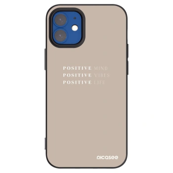 Picasee silikónový čierny obal pre Apple iPhone 12 mini - Positive Vibes