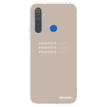 Picasee silikónový prehľadný obal pre Realme 5 - Positive Vibes