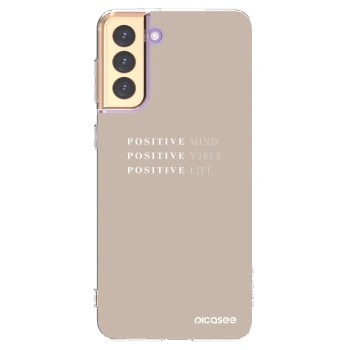 Picasee silikónový prehľadný obal pre Samsung Galaxy S21+ 5G G996F - Positive Vibes