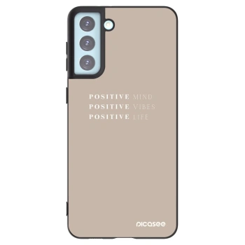 Picasee silikónový čierny obal pre Samsung Galaxy S21+ 5G G996F - Positive Vibes