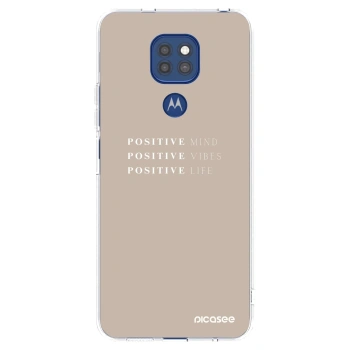 Picasee silikónový prehľadný obal pre Motorola Moto G9 Play - Positive Vibes