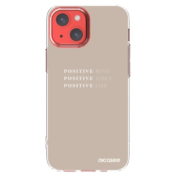 Picasee silikónový prehľadný obal pre Apple iPhone 13 mini - Positive Vibes
