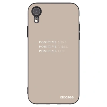 Picasee silikónový čierny obal pre Apple iPhone XR - Positive Vibes