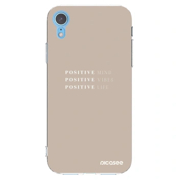 Picasee silikónový prehľadný obal pre Apple iPhone XR - Positive Vibes