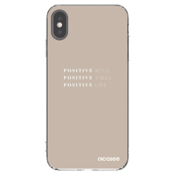 Picasee silikónový prehľadný obal pre Apple iPhone XS Max - Positive Vibes