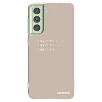 Picasee silikónový prehľadný obal pre Samsung Galaxy S21 FE 5G - Positive Vibes