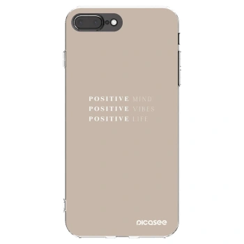 Picasee silikónový prehľadný obal pre Apple iPhone 7 Plus - Positive Vibes