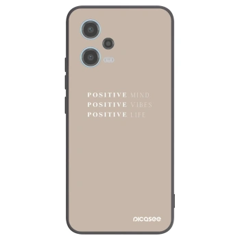 Picasee silikónový čierny obal pre Xiaomi Redmi Note 12 5G - Positive Vibes
