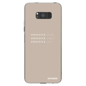 Picasee silikónový prehľadný obal pre Samsung Galaxy S8 G950F - Positive Vibes