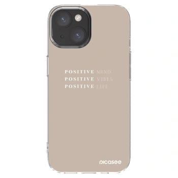Picasee silikónový prehľadný obal pre Apple iPhone 15 - Positive Vibes