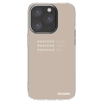 Picasee silikónový prehľadný obal pre Apple iPhone 15 Pro - Positive Vibes