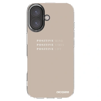 Picasee silikónový prehľadný obal pre Apple iPhone 16 - Positive Vibes
