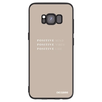 Picasee silikónový čierny obal pre Samsung Galaxy S8 G950F - Positive Vibes