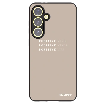 Picasee silikónový čierny obal pre Samsung Galaxy S24 FE S721B - Positive Vibes