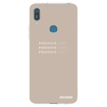 Picasee silikónový prehľadný obal pre Huawei Y7 2019 - Positive Vibes