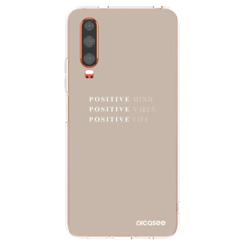 Picasee silikónový prehľadný obal pre Huawei P30 - Positive Vibes