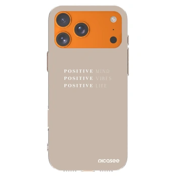 Picasee silikónový prehľadný obal pre Apple iPhone 17 Pro Max - Positive Vibes
