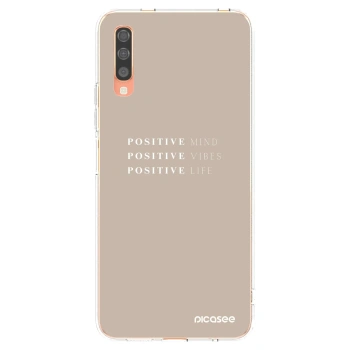 Picasee silikónový prehľadný obal pre Samsung Galaxy A70 A705F - Positive Vibes