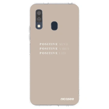 Picasee silikónový prehľadný obal pre Samsung Galaxy A40 A405F - Positive Vibes