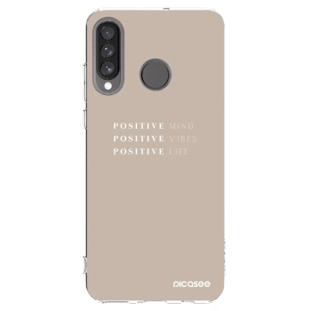 Picasee silikónový prehľadný obal pre Huawei P30 Lite - Positive Vibes