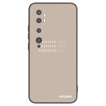 Picasee silikónový čierny obal pre Xiaomi Mi Note 10 (Pro) - Positive Vibes