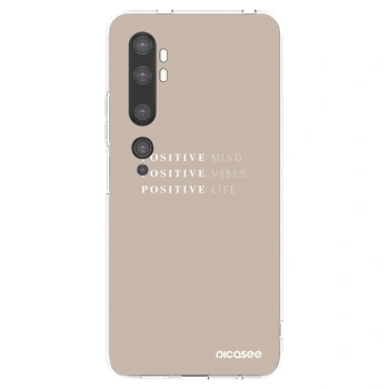 Picasee silikónový prehľadný obal pre Xiaomi Mi Note 10 (Pro) - Positive Vibes