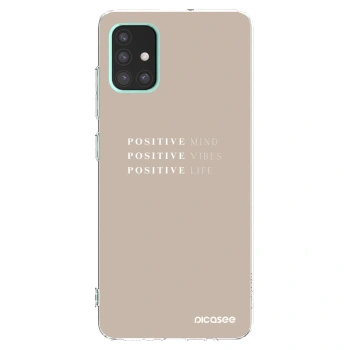 Picasee silikónový prehľadný obal pre Samsung Galaxy A51 A515F - Positive Vibes