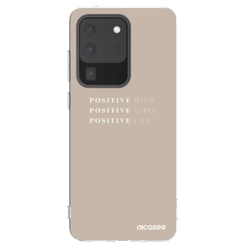 Picasee silikónový prehľadný obal pre Samsung Galaxy S20 Ultra 5G G988F - Positive Vibes