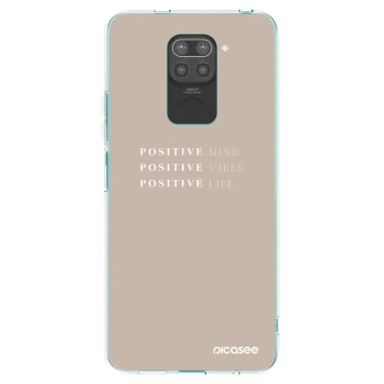 Picasee silikónový čierny obal pre Xiaomi Redmi Note 9 - Positive Vibes