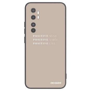 Picasee silikónový čierny obal pre Xiaomi Mi Note 10 Lite - Positive Vibes
