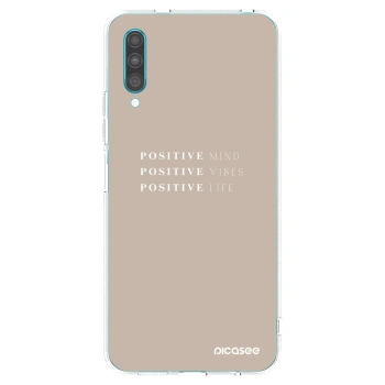 Picasee silikónový prehľadný obal pre Samsung Galaxy A30s A307F - Positive Vibes