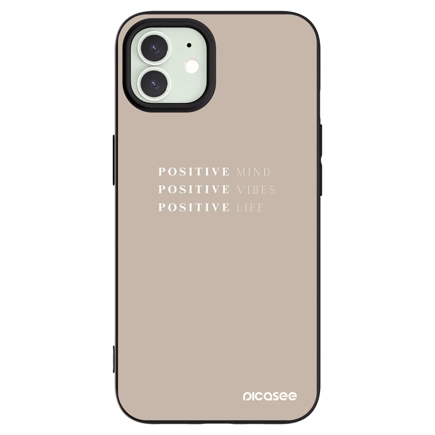 Silikónový čierny obal pre Apple iPhone 12 Pro - Positive Vibes