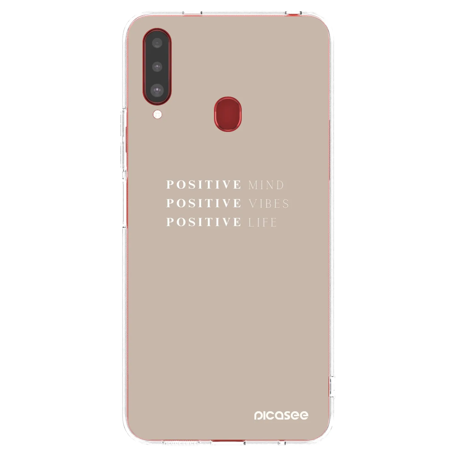 Picasee silikónový prehľadný obal pre Samsung Galaxy A20s - Positive Vibes