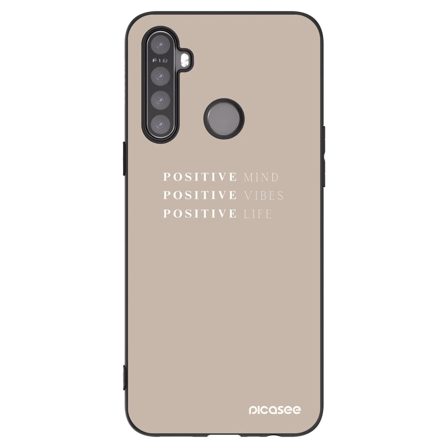 Picasee silikónový čierny obal pre Realme 6i - Positive Vibes