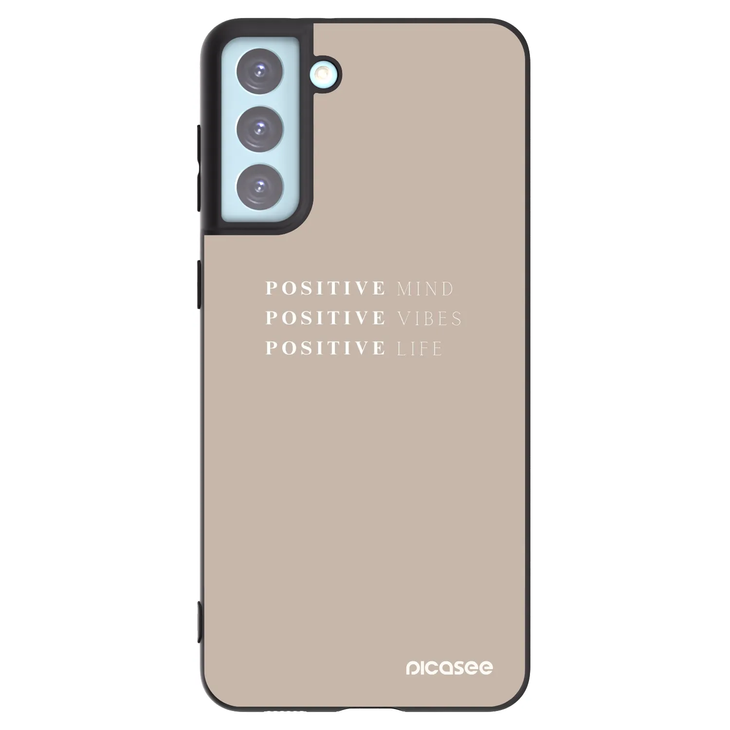 Picasee silikónový čierny obal pre Samsung Galaxy S21+ 5G G996F - Positive Vibes