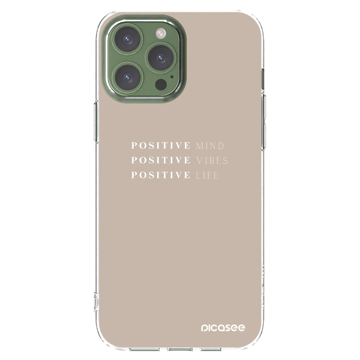 Silikónový prehľadný obal pre Apple iPhone 13 Pro Max - Positive Vibes