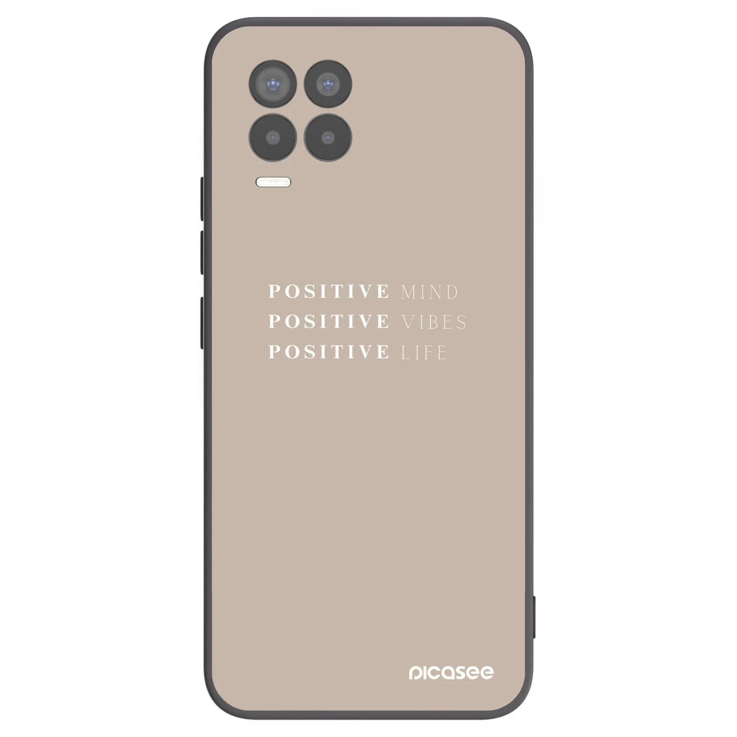 Picasee silikónový čierny obal pre Realme 8 4G - Positive Vibes